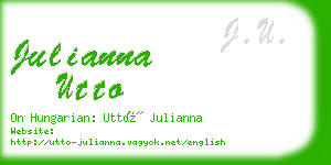julianna utto business card